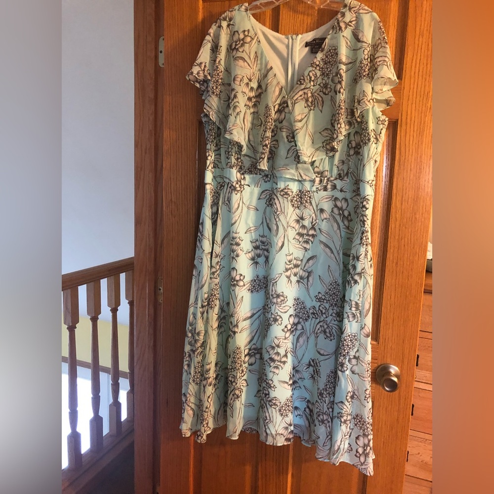 Teal flowered dress
